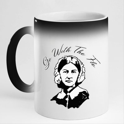 Go With The Flo Florence Nightingale 11oz Black Color Changing Mug