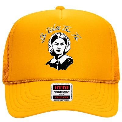 Go With The Flo Florence Nightingale High Crown Mesh Back Trucker Hat