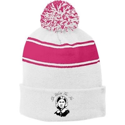 Go With The Flo Florence Nightingale Stripe Pom Pom Beanie