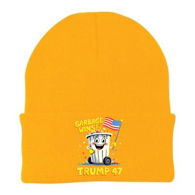 Garbage Wins Trump 47 Team Garbage For Trump 2024 Elections Knit Cap Winter Beanie