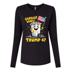 Garbage Wins Trump 47 Team Garbage For Trump 2024 Elections Womens Cotton Relaxed Long Sleeve T-Shirt