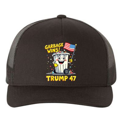 Garbage Wins Trump 47 Team Garbage For Trump 2024 Elections Yupoong Adult 5-Panel Trucker Hat