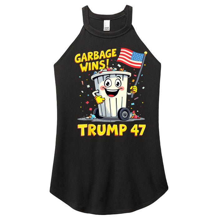 Garbage Wins Trump 47 Team Garbage For Trump 2024 Elections Women's Perfect Tri Rocker Tank