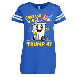 Garbage Wins Trump 47 Team Garbage For Trump 2024 Elections Enza Ladies Jersey Football T-Shirt