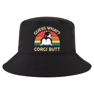 Guess What Tricolor Corgi Butt Gift For Lover Cool Comfort Performance Bucket Hat