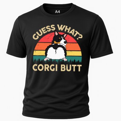 Guess What Tricolor Corgi Butt Gift For Lover Cooling Performance Crew T-Shirt