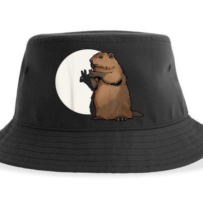 Groundhog Whisperer Tee Funny Team Shadow Crew Groundhog Day Sustainable Bucket Hat