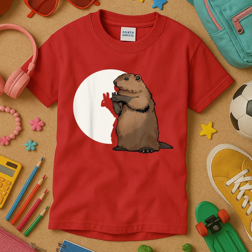 Groundhog Whisperer Tee Funny Team Shadow Crew Groundhog Day Kids T-Shirt