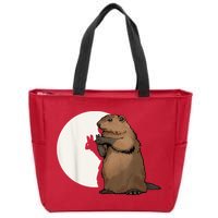 Groundhog Whisperer Tee Funny Team Shadow Crew Groundhog Day Zip Tote Bag