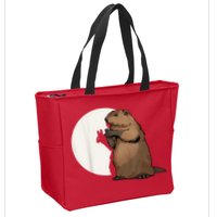 Groundhog Whisperer Tee Funny Team Shadow Crew Groundhog Day Zip Tote Bag