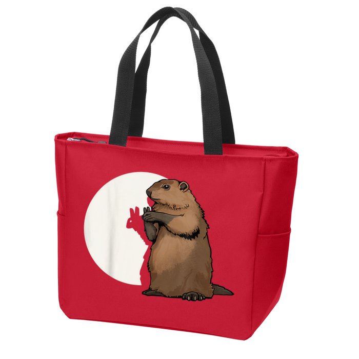 Groundhog Whisperer Tee Funny Team Shadow Crew Groundhog Day Zip Tote Bag