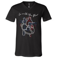 Go With The Flow Heart V-Neck T-Shirt