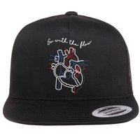 Go With The Flow Heart Flat Bill Trucker Hat