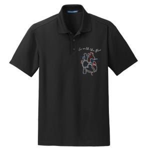 Go With The Flow Heart Dry Zone Grid Polo