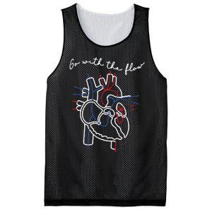 Go With The Flow Heart Mesh Reversible Basketball Jersey Tank