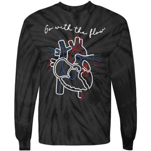 Go With The Flow Heart Tie-Dye Long Sleeve Shirt