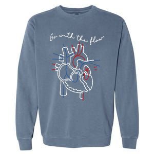 Go With The Flow Heart Garment-Dyed Sweatshirt