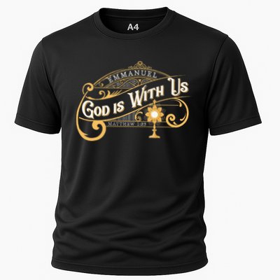 God With Us Emmanuel Matthew Eucharist Adoration Catholic Performance Shirt