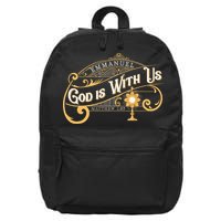 God With Us Emmanuel Matthew Eucharist Adoration Catholic 16 in Basic Backpack
