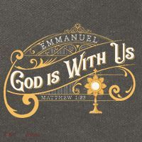 God With Us Emmanuel Matthew Eucharist Adoration Catholic Cotton Canvas Backpack
