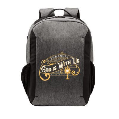 God With Us Emmanuel Matthew Eucharist Adoration Catholic Vector Backpack