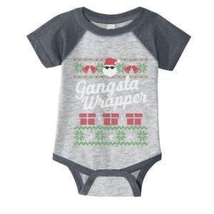 Gansta Wrapper Ugly Christmas Sweater Funny Santa Infant Baby Jersey Bodysuit