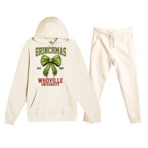 Grinchmas Whovillie University Est 1957 Premium Hooded Sweatsuit Set