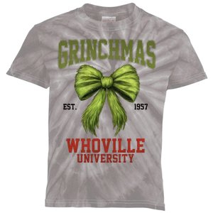 Grinchmas Whovillie University Est 1957 Kids Tie-Dye T-Shirt