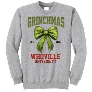 Grinchmas Whovillie University Est 1957 Tall Sweatshirt