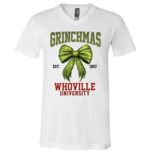 Grinchmas Whovillie University Est 1957 V-Neck T-Shirt