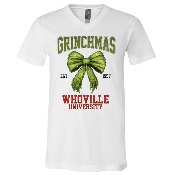 Grinchmas Whovillie University Est 1957 V-Neck T-Shirt