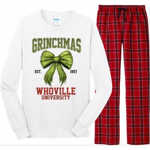 Grinchmas Whovillie University Est 1957 Long Sleeve Pajama Set