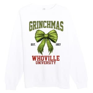 Grinchmas Whovillie University Est 1957 Premium Crewneck Sweatshirt