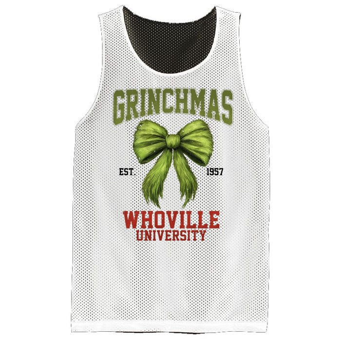 Grinchmas Whovillie University Est 1957 Mesh Reversible Basketball Jersey Tank