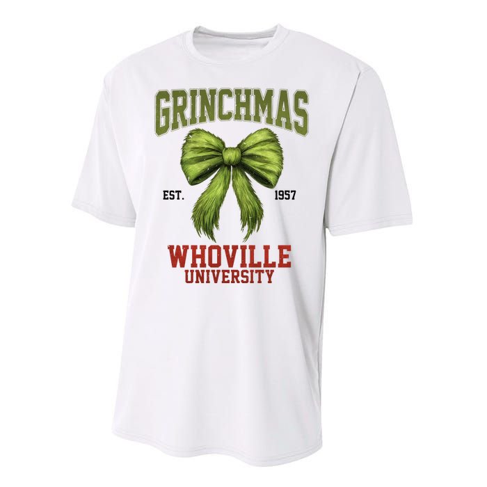 Grinchmas Whovillie University Est 1957 Performance Sprint T-Shirt