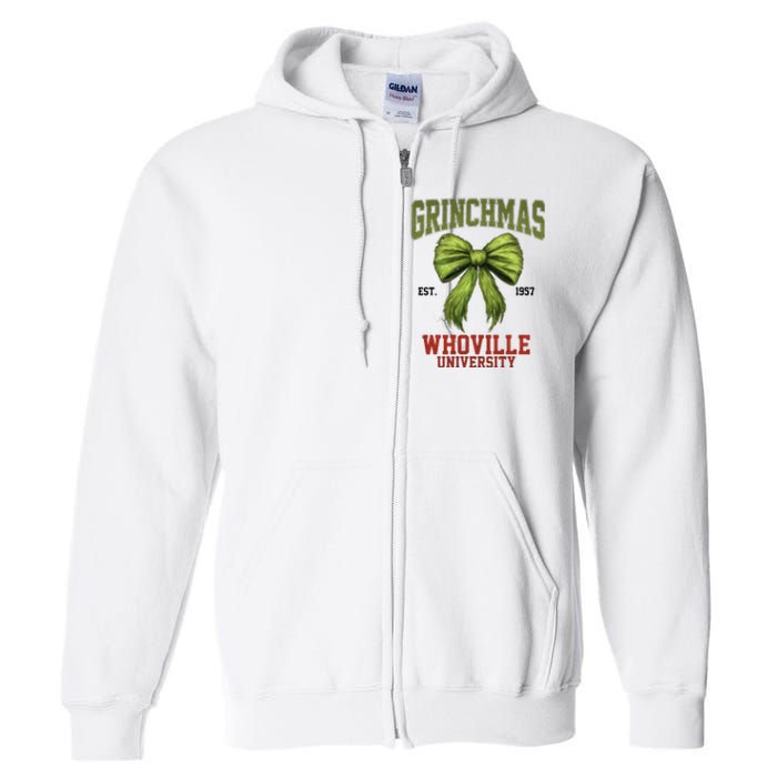 Grinchmas Whovillie University Est 1957 Full Zip Hoodie