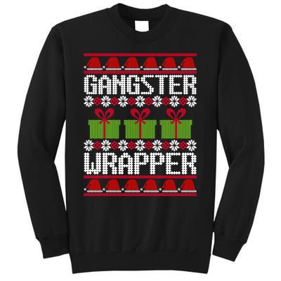 Gangster Wrapper Ugly Christmas Funny Pun Gangsta Sweatshirt