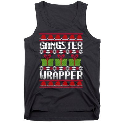 Gangster Wrapper Ugly Christmas Funny Pun Gangsta Tank Top