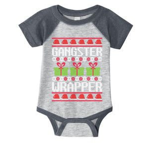 Gangster Wrapper Ugly Christmas Funny Pun Gangsta Infant Baby Jersey Bodysuit