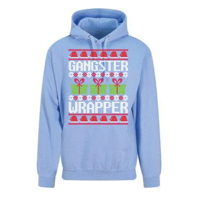 Gangster Wrapper Ugly Christmas Funny Pun Gangsta Unisex Surf Hoodie