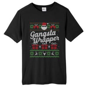 Gansta Wrapper Ugly Christmas Funny Santa Gift Tall Fusion ChromaSoft Performance T-Shirt