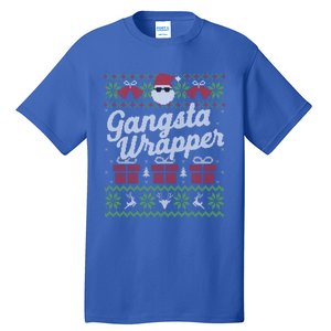 Gansta Wrapper Ugly Christmas Funny Santa Gift Tall T-Shirt