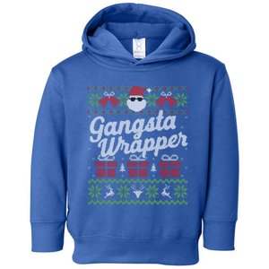 Gansta Wrapper Ugly Christmas Funny Santa Gift Toddler Hoodie