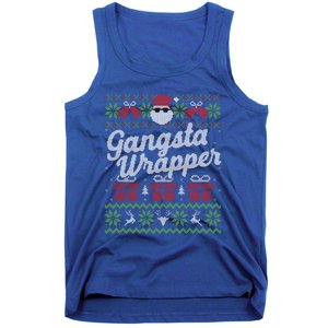 Gansta Wrapper Ugly Christmas Funny Santa Gift Tank Top