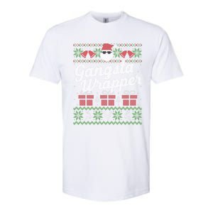 Gansta Wrapper Ugly Christmas Funny Santa Gift Softstyle CVC T-Shirt