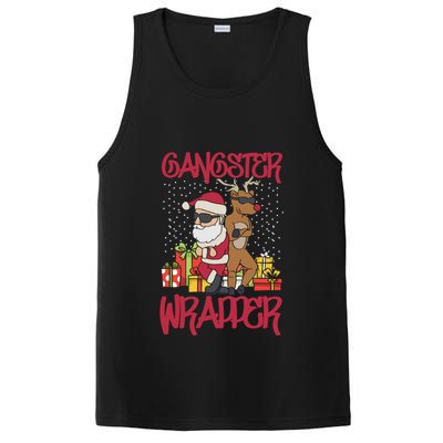 Gangster Wrapper Ugly Christmas Sweater Funny Pun Gangsta Gift PosiCharge Competitor Tank