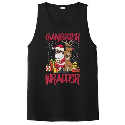 Gangster Wrapper Ugly Christmas Sweater Funny Pun Gangsta Gift PosiCharge Competitor Tank