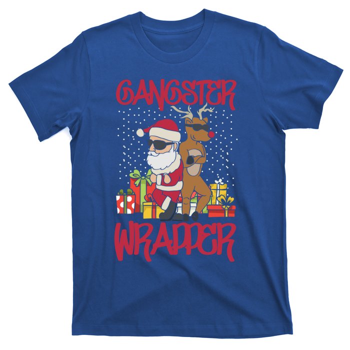 Gangster Wrapper Ugly Christmas Sweater Funny Pun Gangsta Gift T-Shirt