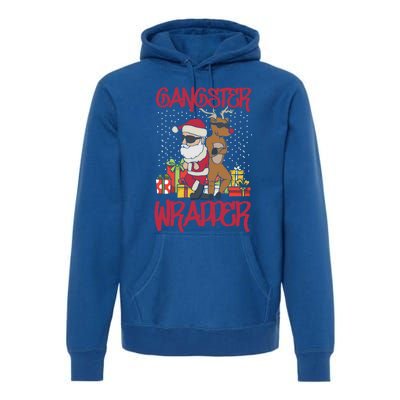 Gangster Wrapper Ugly Christmas Sweater Funny Pun Gangsta Gift Premium Hoodie