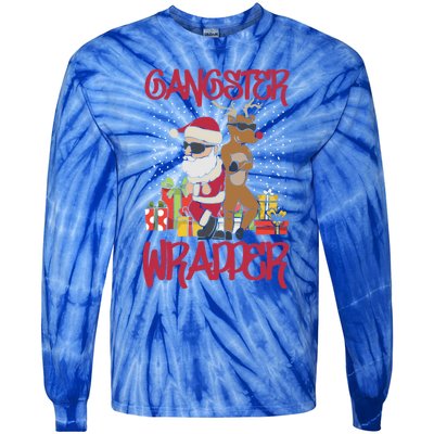 Gangster Wrapper Ugly Christmas Sweater Funny Pun Gangsta Gift Tie-Dye Long Sleeve Shirt